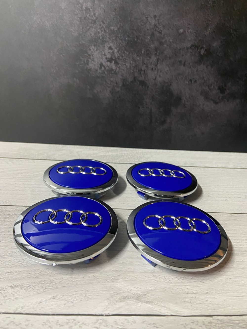 Set For Audi 4x69mm Blue Wheel Center Caps 4B0601170A